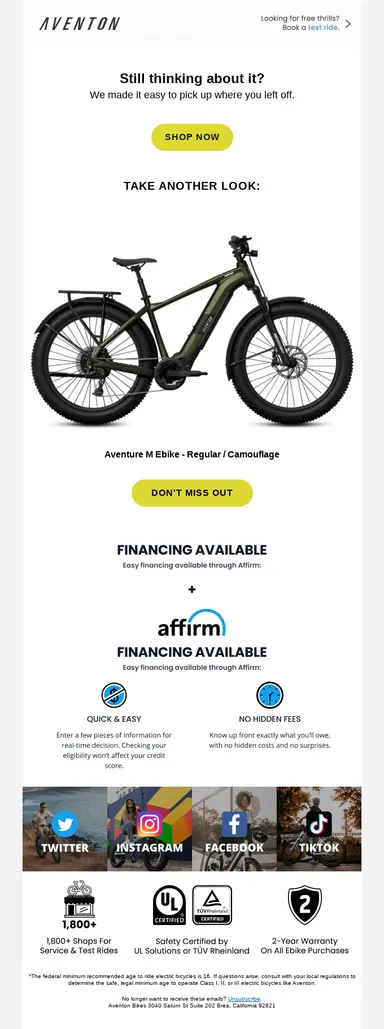 need more time your ebike is still here for now